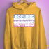 Assume Nothing Bigender Pride Flag Hoodie - Mustard